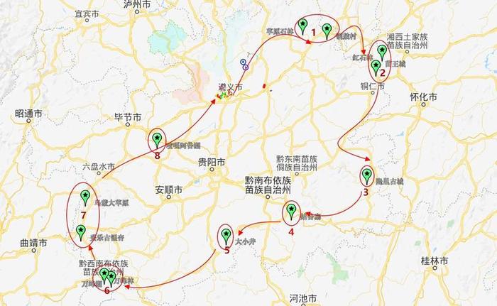 贵州七日游最佳线路,夏天重庆到贵州自驾游最佳线路推荐，重庆出发7日自驾