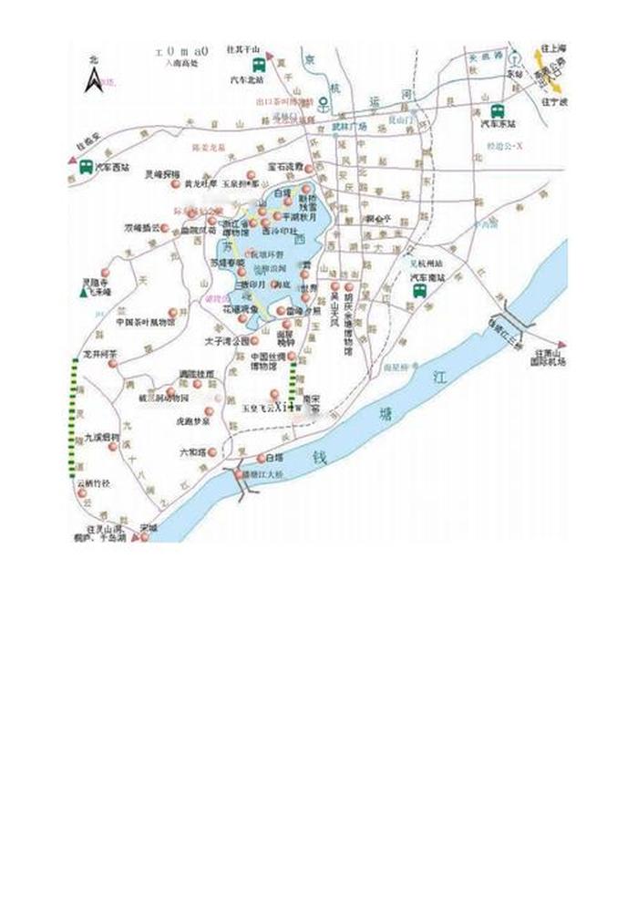 杭州旅游景点地图