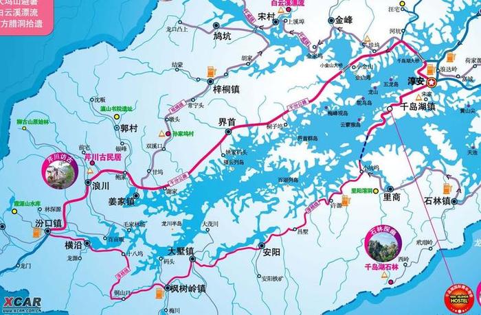 千岛湖自驾游最佳路线图,千岛湖环湖自驾游路线含高清图和攻略