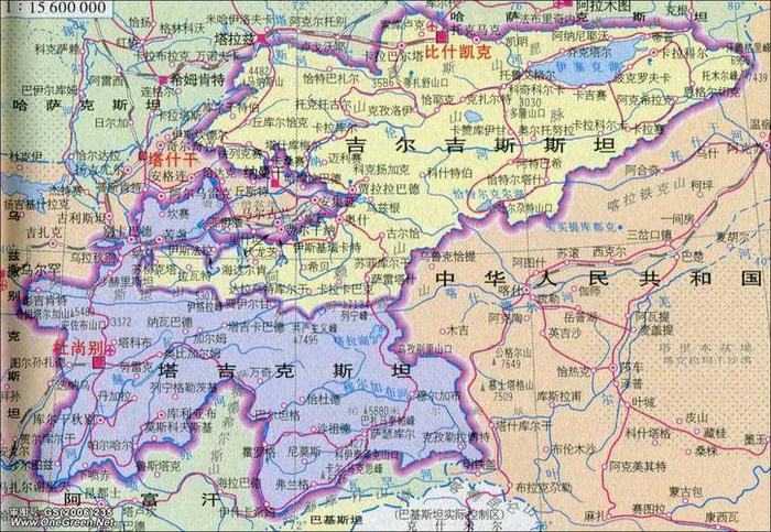 塔吉克斯坦地图,塔吉克斯坦与中国边界在哪里